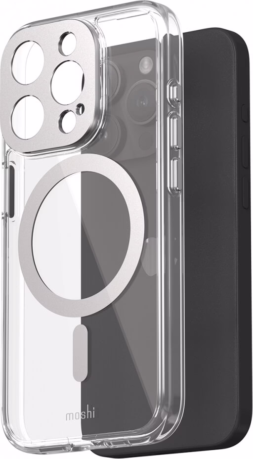 Чохол-накладка Moshi iGlaze Slim Hardshell Case Luna Silver для iPhone 15 Pro