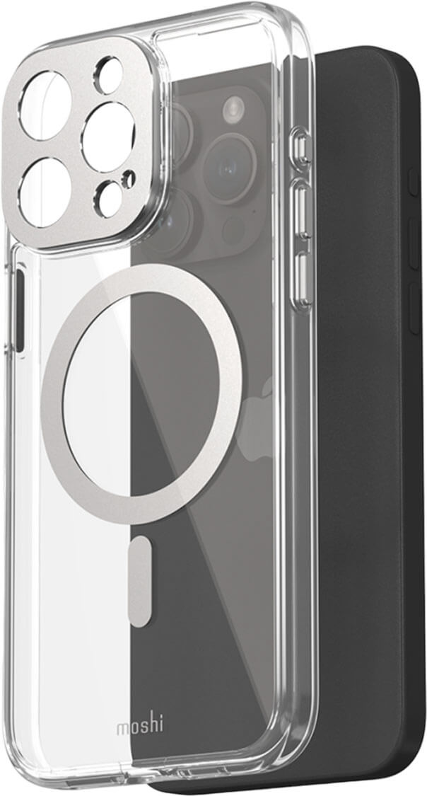Чехол-накладка Moshi iGlaze Slim Hardshell Case Luna Silver для iPhone 15 Pro Max - 3 - 1