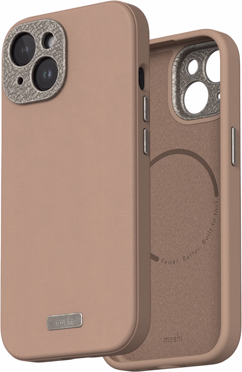 Чохол-накладка Moshi Napa Slim Hardshell Case Woodsmoke Brown для iPhone 15