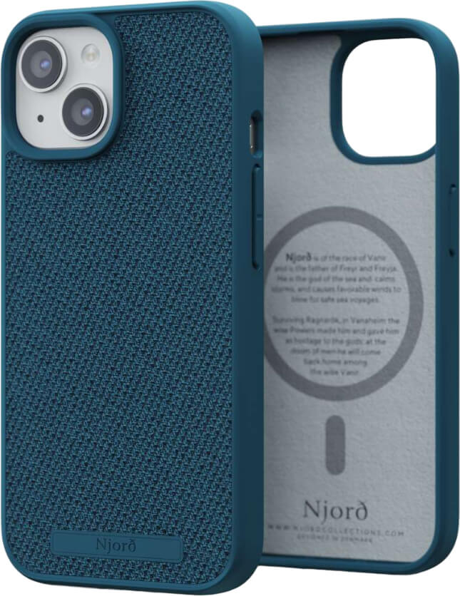 Чехол-накладка Njord Fabric MagSafe Case Deep Sea для iPhone 15