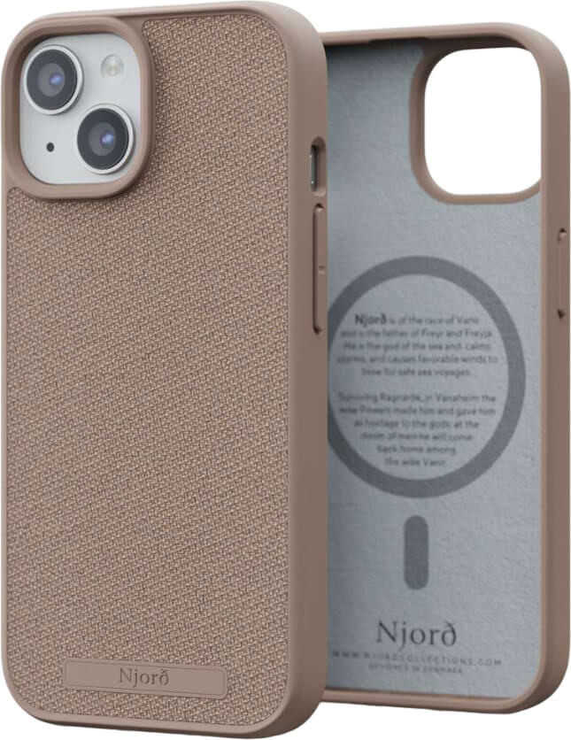 Чехол-накладка Njord Fabric MagSafe Case Pink Sand для iPhone 15