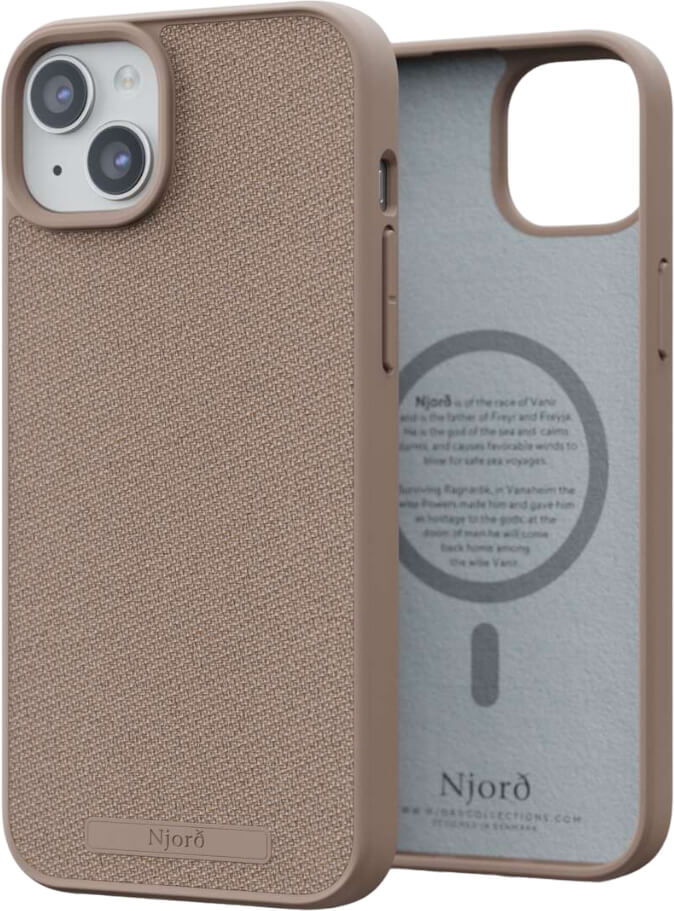 Чехол-накладка Njord Fabric MagSafe Case Pink Sand для iPhone 15 Plus
