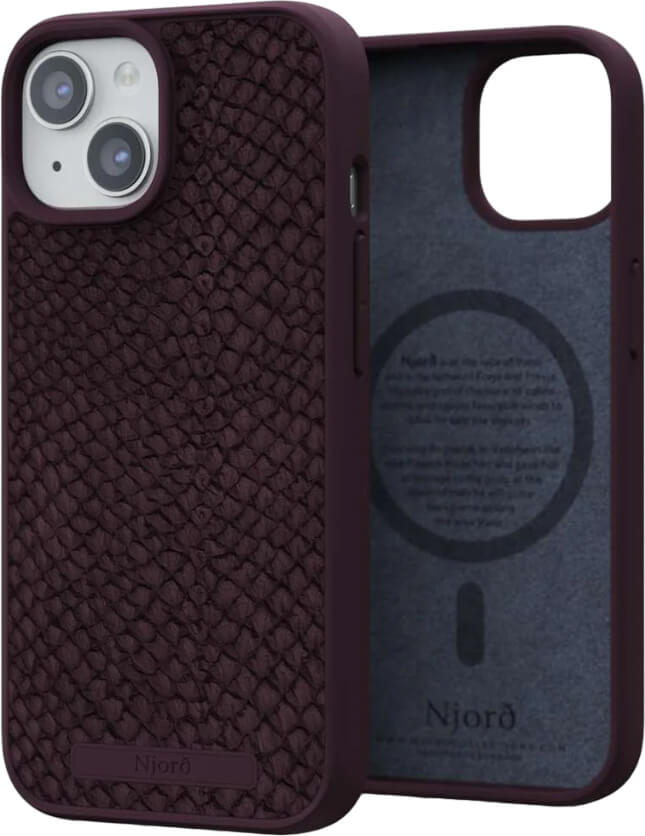 Чехол-накладка Njord Salmon Leather MagSafe Case Rust для iPhone 15