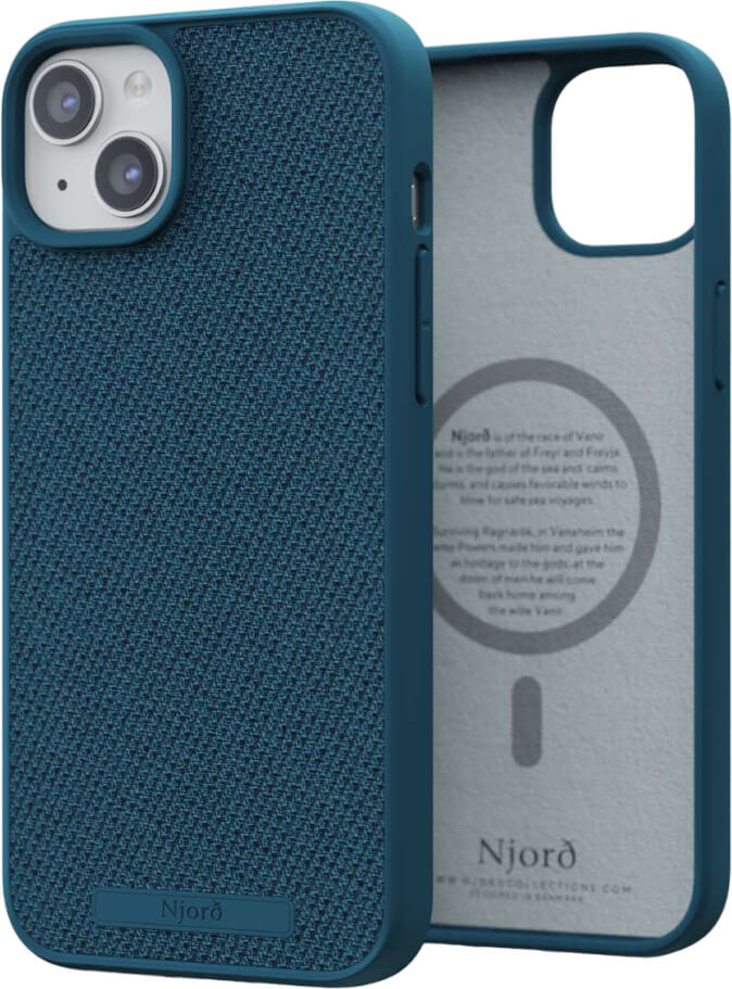 Чехол-накладка Njord Fabric MagSafe Case Deep Sea для iPhone 15 Plus