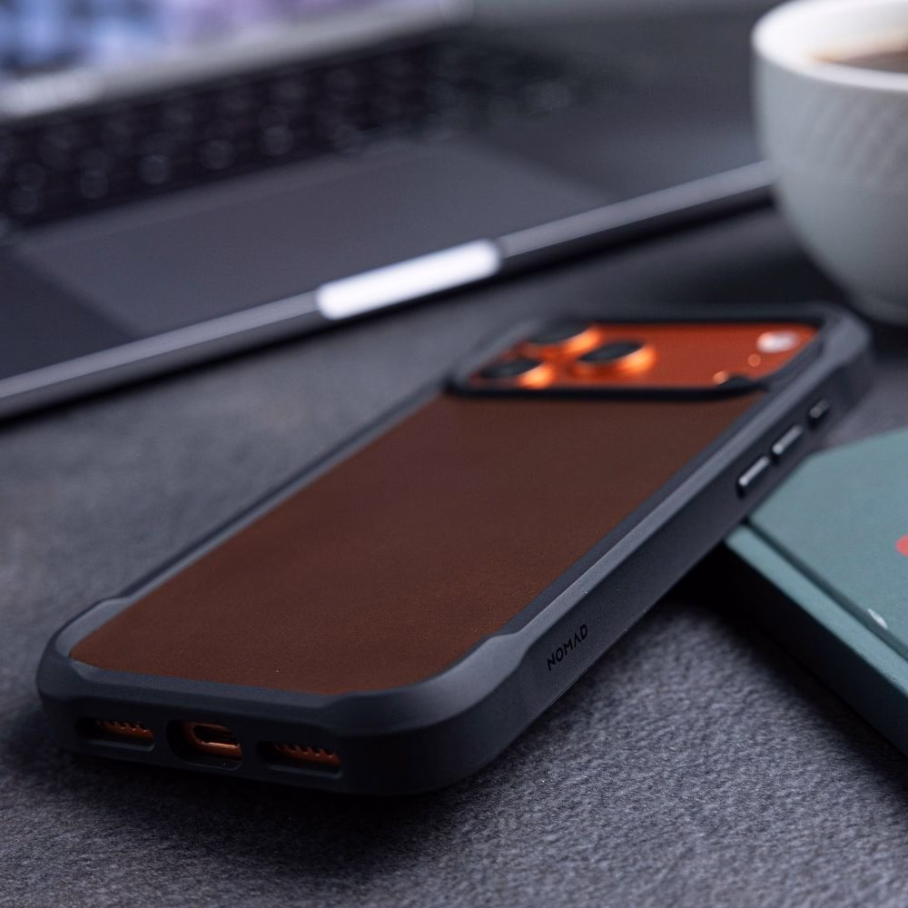 Шкіряний чохол Nomad Rugged Horween Rustic Brown для iPhone 17 Pro Max - 3