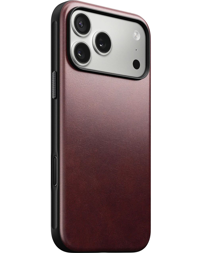 Шкіряний чохол Nomad Modern Horween Burgundy для iPhone 17 Pro Max