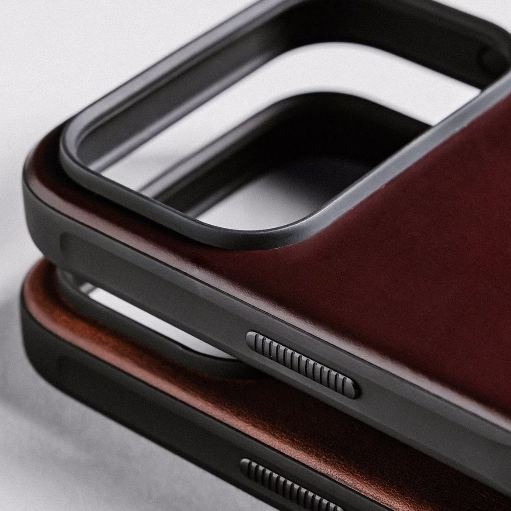 Шкіряний чохол Nomad Modern Horween Burgundy для iPhone 17 Pro Max - 7