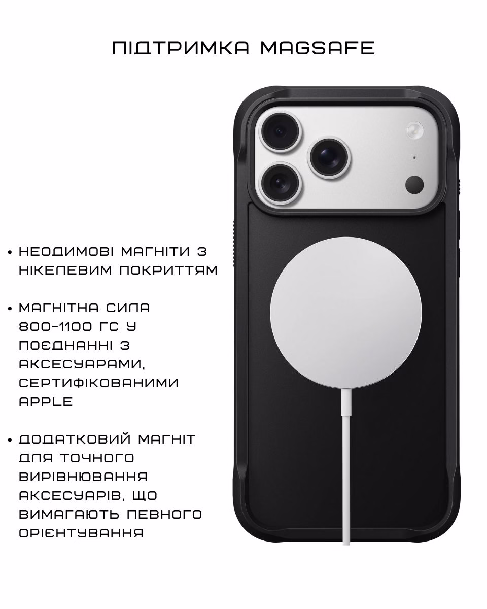 Чехол Nomad Rugged Black для iPhone 17 Pro Чехол Nomad Rugged Black для iPhone 17 Pro - 1 - 2