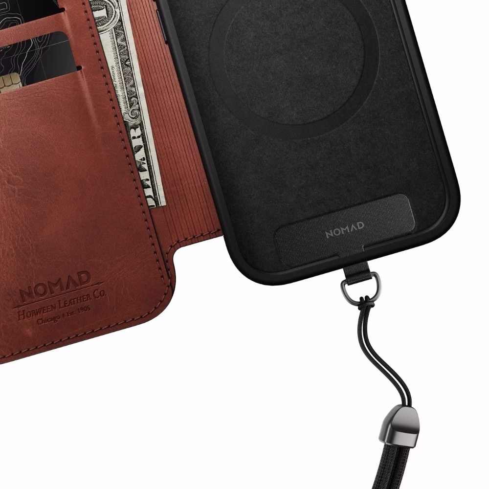 Кожаный чехол-книжка Nomad Modern Folio Horween Olde Dublin для iPhone 17 Pro - 8