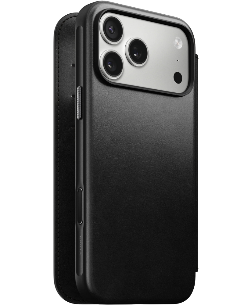Шкіряний чохол-книжка Nomad Modern Folio Horween Black для iPhone 17 Pro Max
