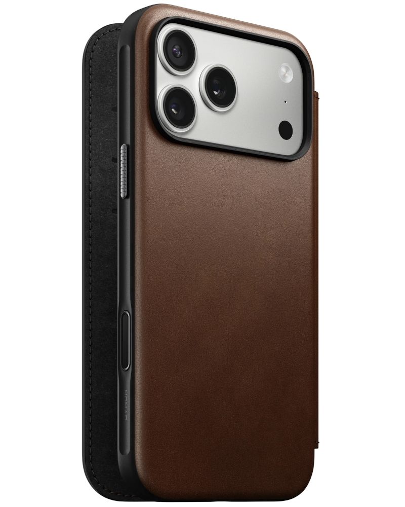 Шкіряний чохол-книжка Nomad Modern Folio Brown для iPhone 17 Pro Max - 3 - 1