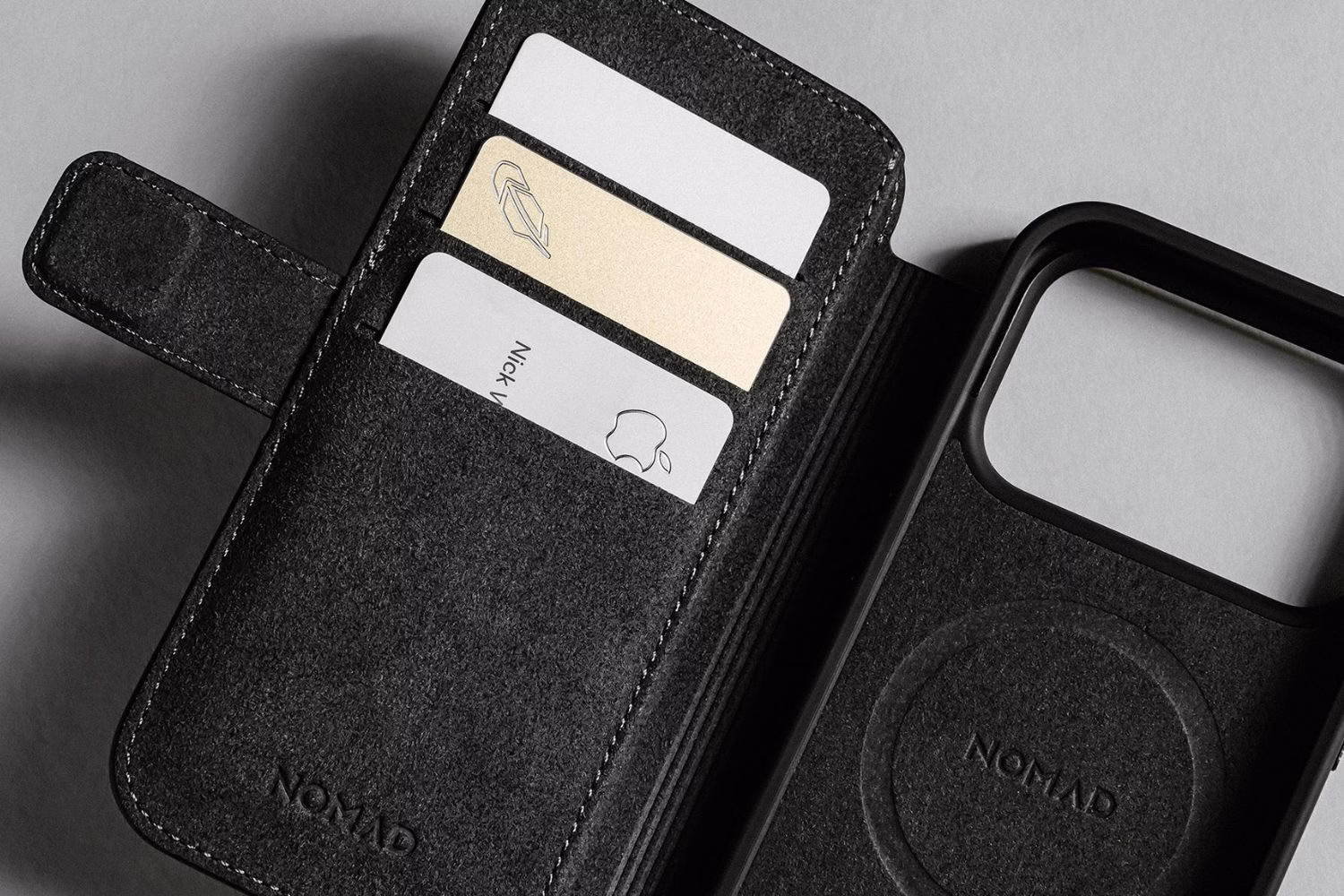 Кожаный чехол-книжка Nomad Modern Folio English Tan для iPhone 17 Pro - 7