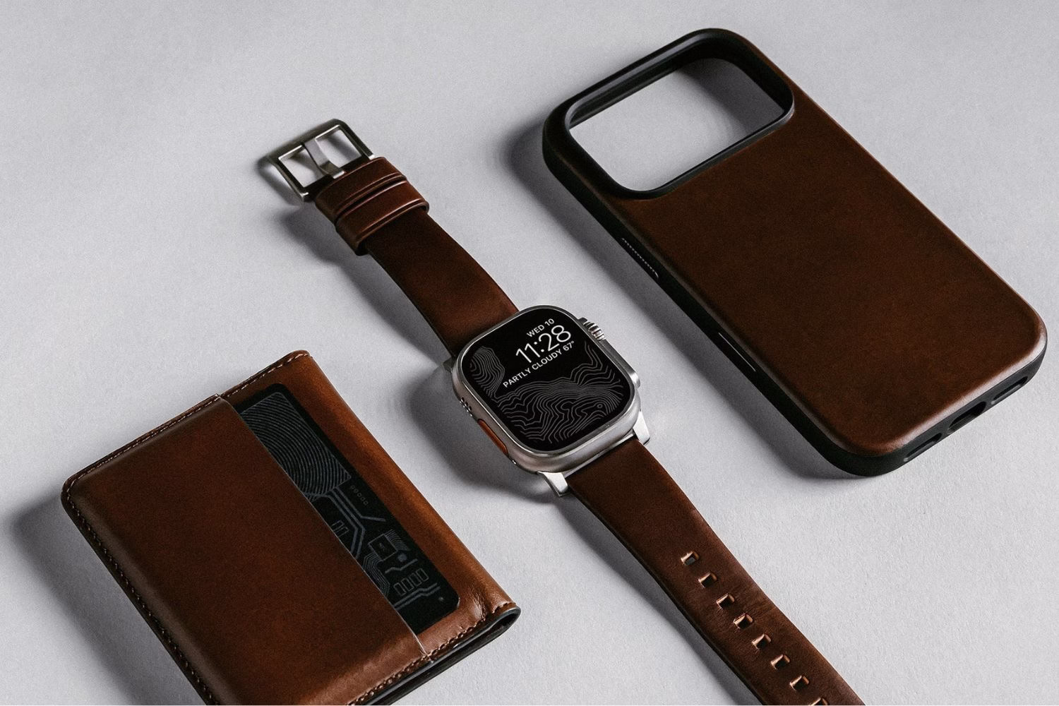 Шкіряний чохол Nomad Modern Horween Rustic Brown для iPhone 17 Pro - 9
