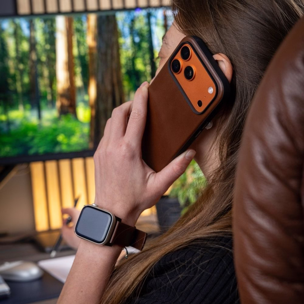 Шкіряний чохол Nomad Modern Brown для iPhone 17 Pro Max - 2