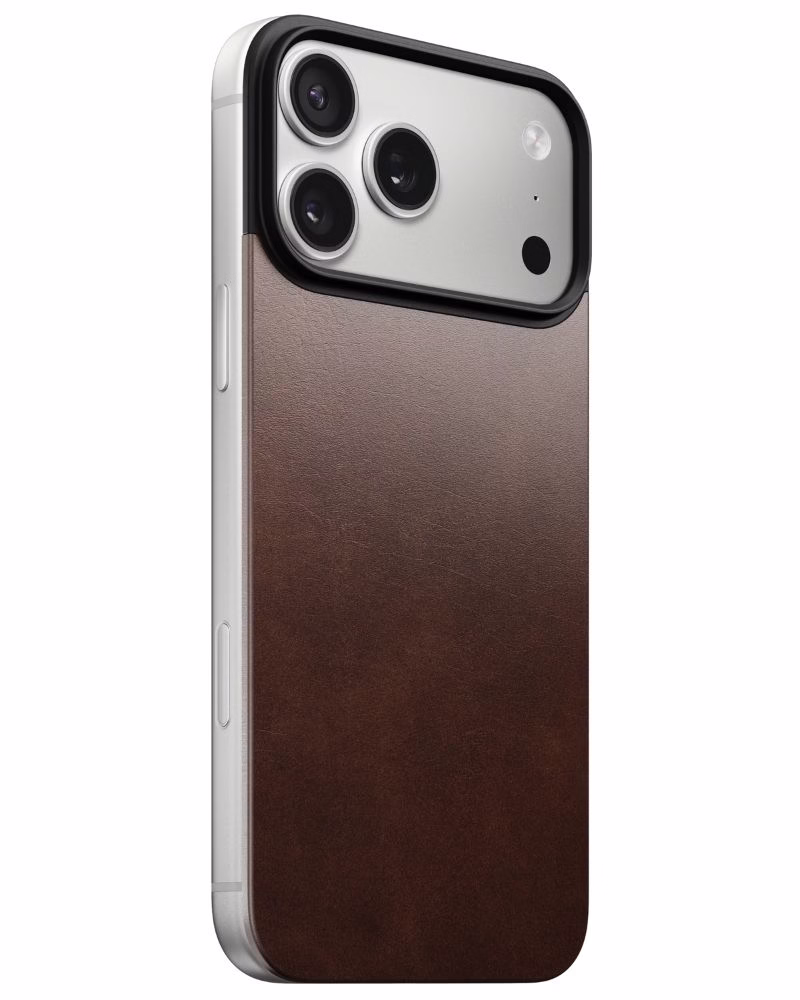 Кожаный чехол Nomad Magnetic Horween Rustic Brown для iPhone 17 Pro Max