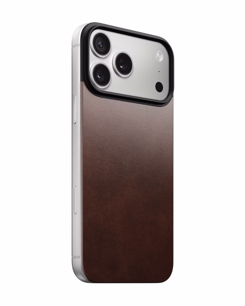 Кожаный чехол Nomad Magnetic Horween Rustic Brown для iPhone 17 Pro