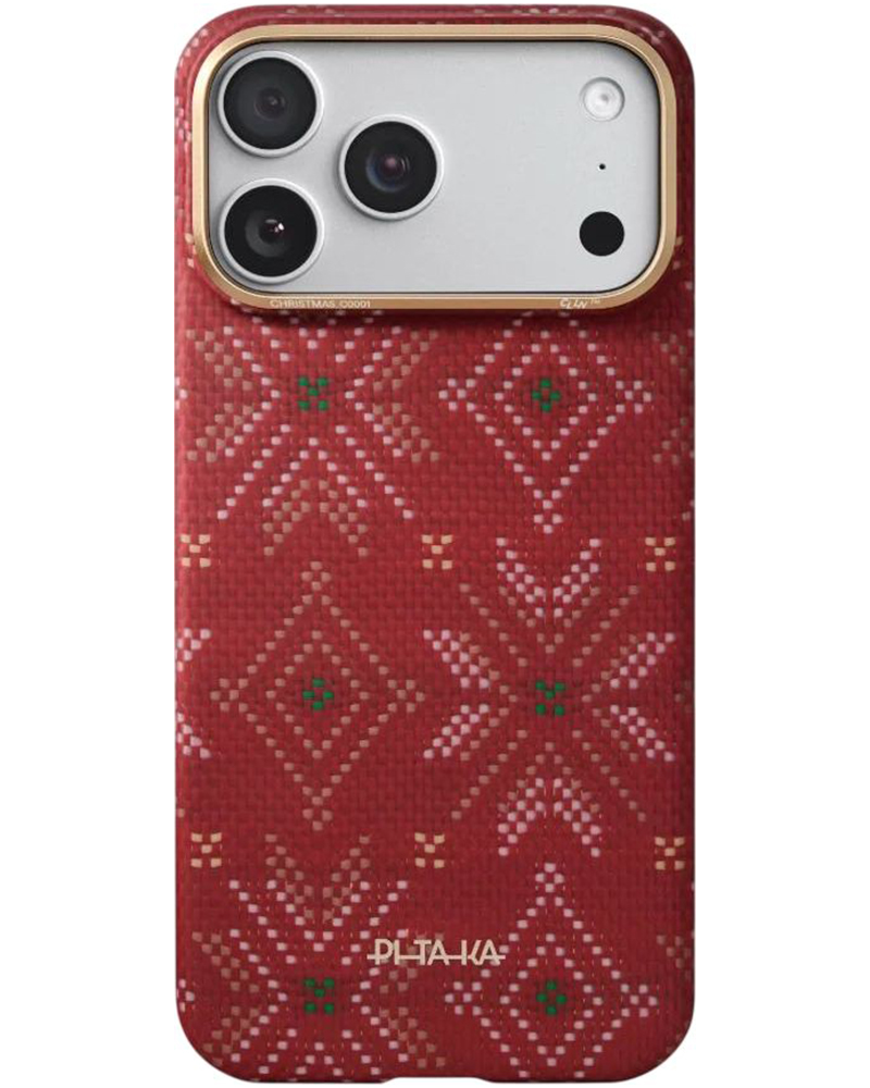 Чохол Pitaka Ultra-Slim Threads of Winter для iPhone 17 Pro Max Scarlett - 3 - 1