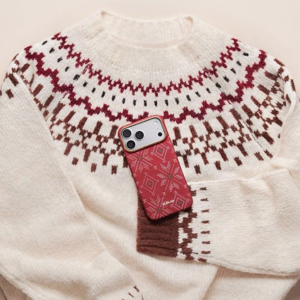 Чохол Pitaka Ultra-Slim Threads of Winter для iPhone 17 Pro Max Scarlett - 1