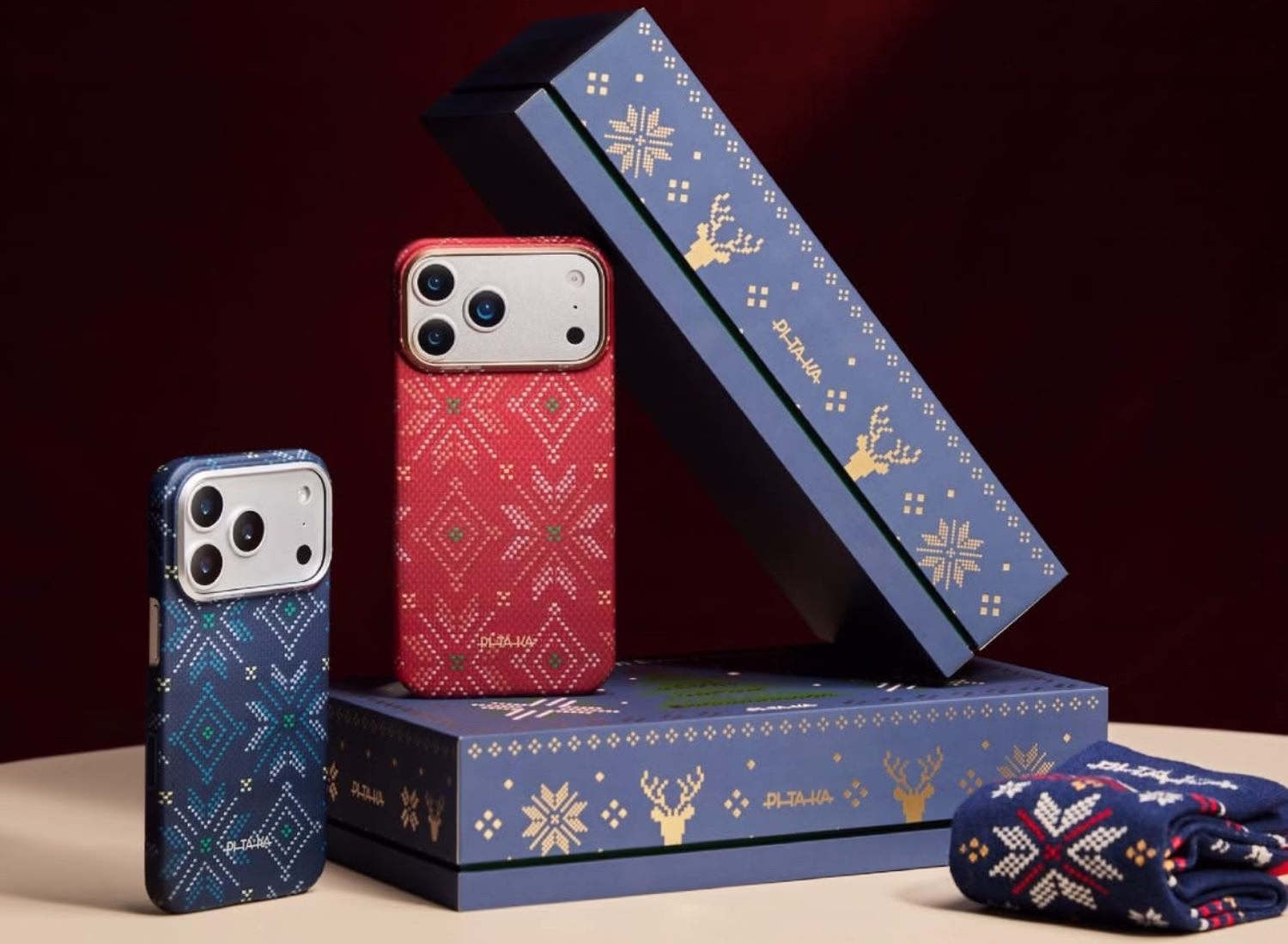 Чохол Pitaka Ultra-Slim Threads of Winter для iPhone 17 Pro Max Navy - 6