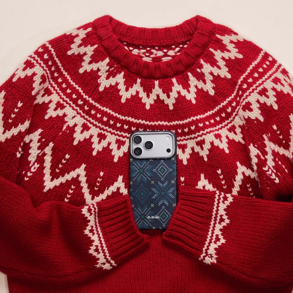 Чохол Pitaka Ultra-Slim Threads of Winter для iPhone 17 Pro Max Navy - 5