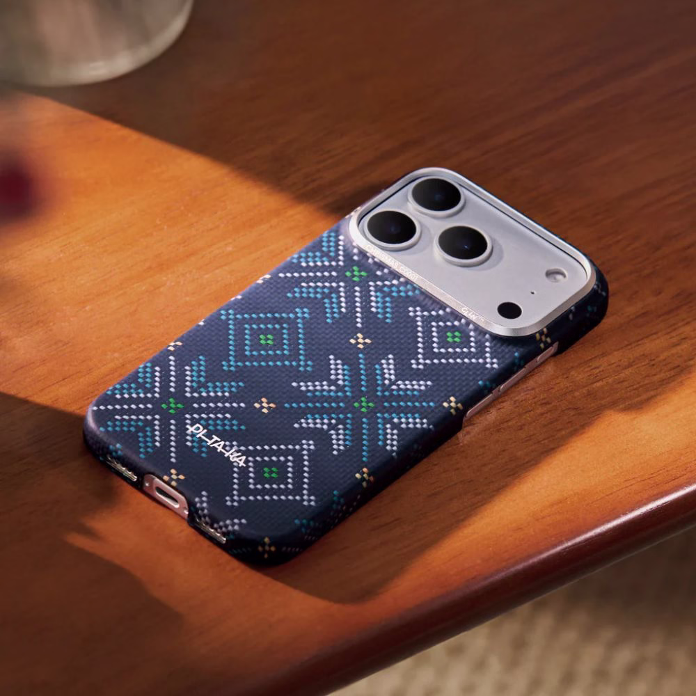 Чохол Pitaka Ultra-Slim Threads of Winter для iPhone 17 Pro Max Navy - 3