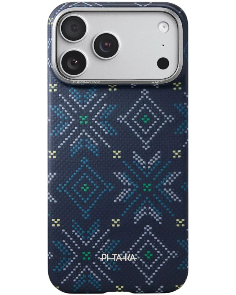 Чохол Pitaka Ultra-Slim Threads of Winter для iPhone 17 Pro Max Navy - 3 - 1