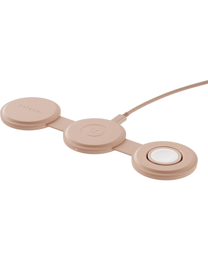 Бездротова зарядка Satechi OntheGo 3‑в‑1 Desert Rose (ST‑QTG31R)