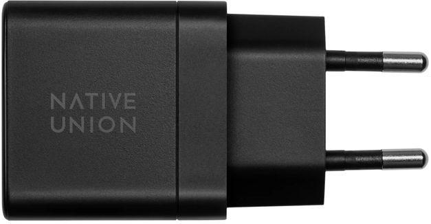 Сетевое зарядное устройство Native Union Fast GaN Charger PD 35W Dual USB-C Port Black (FAST-PD35-BLK-EU)