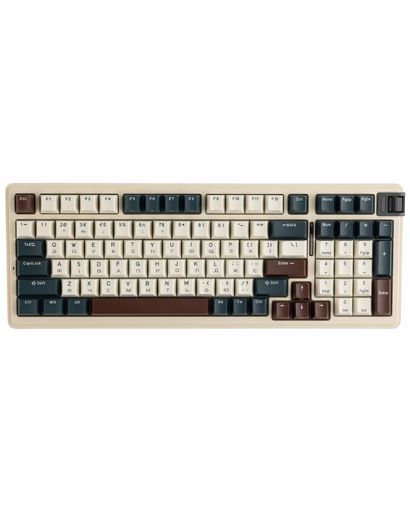 sliding Бездротова клавіатура KZZI K98 UA/ENG (Rainbow Switch) Oasis Green (6935280824975)
