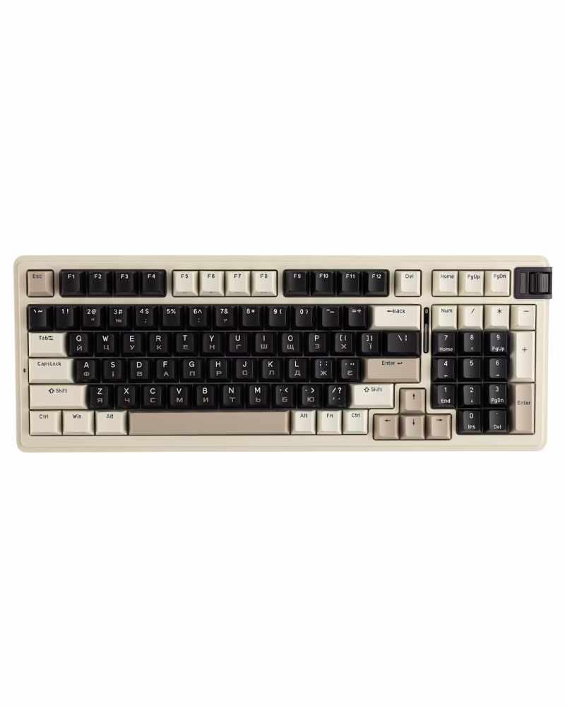 sliding Беспроводная клавиатура KZZI K98 UA/ENG (Rainbow Switch) Meteorite Grey (6935280825019)