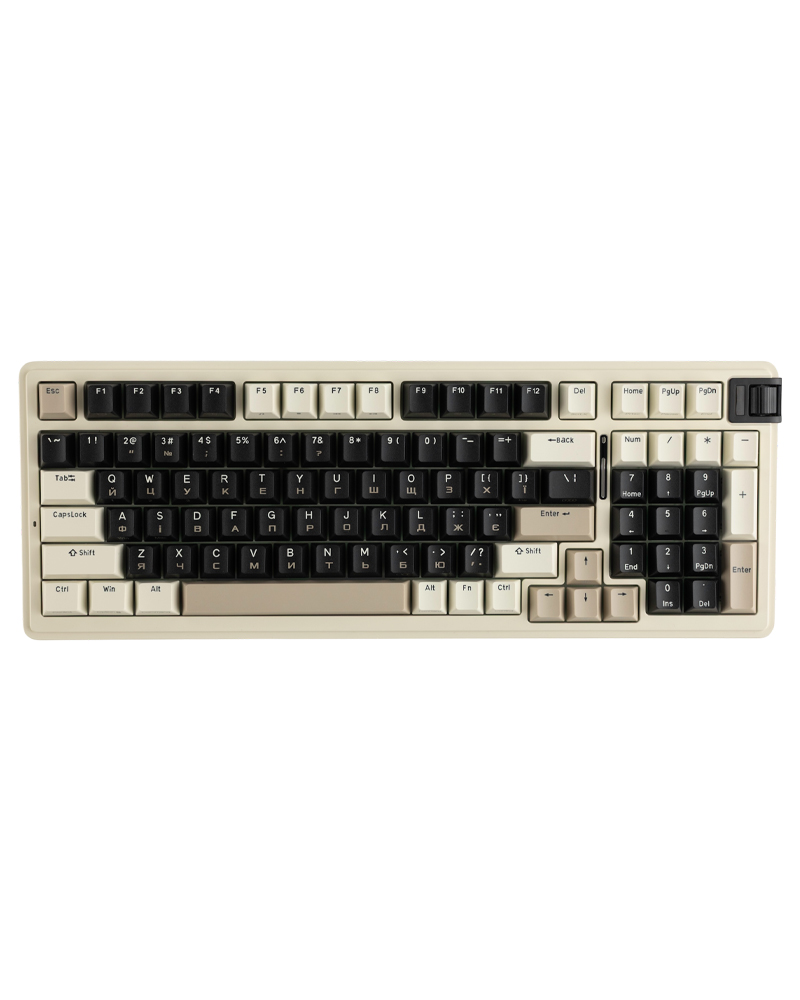 Беспроводная клавиатура KZZI K98 UA/ENG (Rainbow Switch) Meteorite Grey (6935280825019)