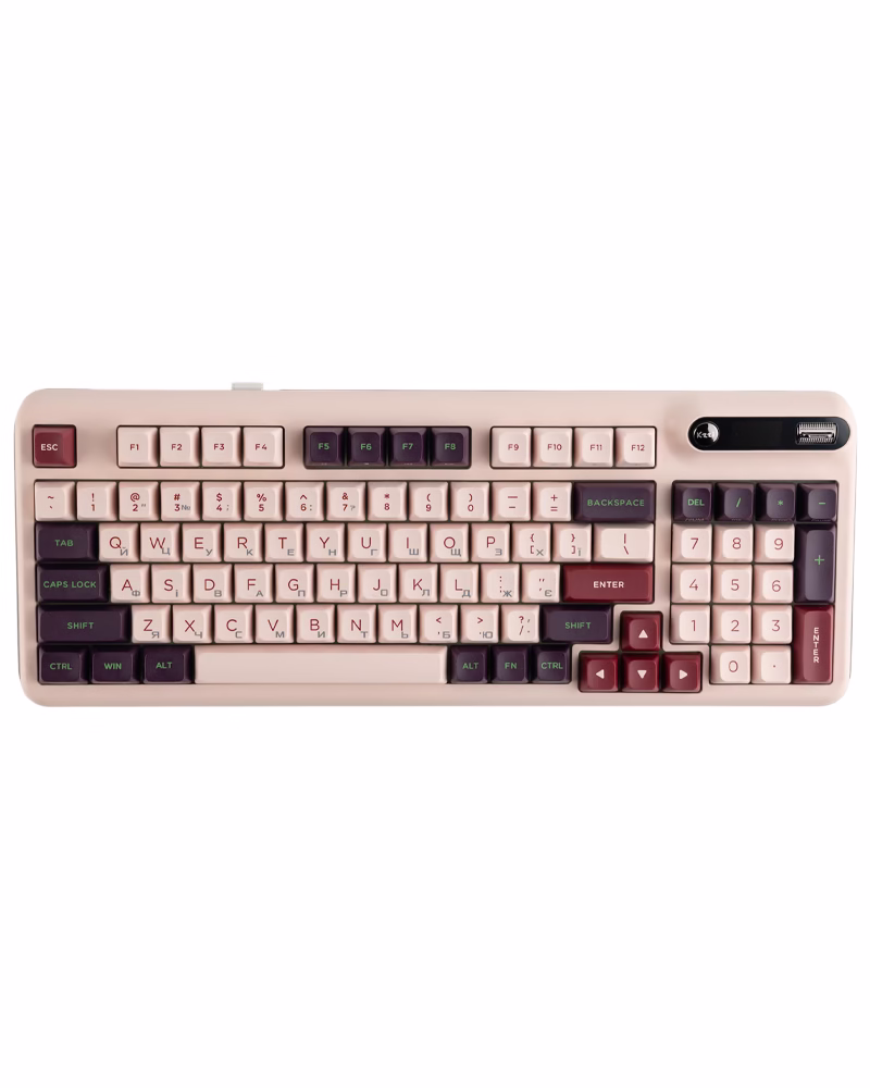 Бездротова клавіатура KZZI Z98 UA/ENG (Rainbow Switch) Nezuko Purple (6977534870413)