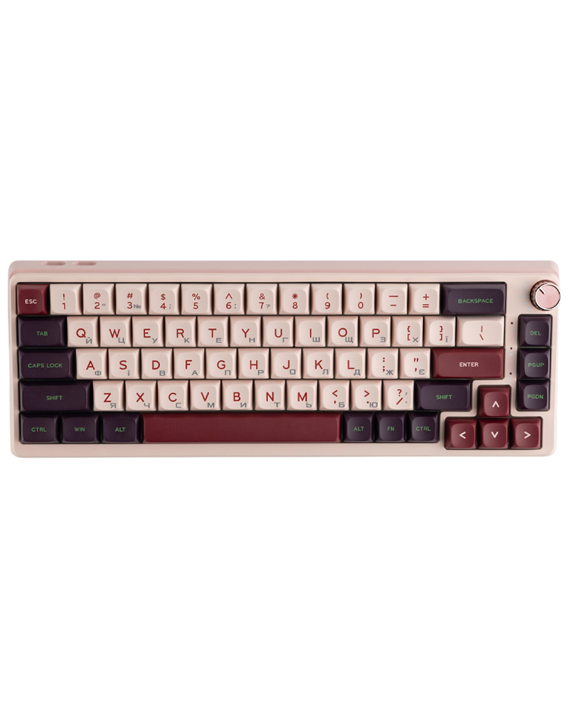 Беспроводная клавиатура KZZI K68 Pro UA/ENG (Rainbow Switch) Nezuko Purple (6977534870475)