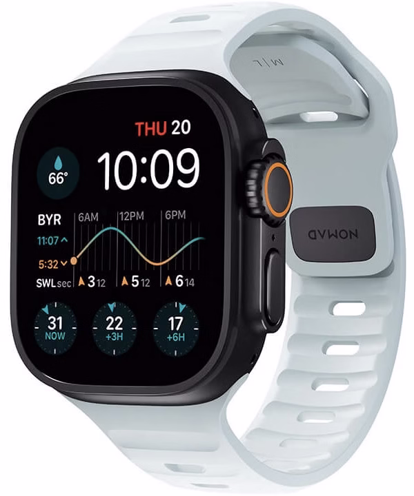 Ремінець Nomad Sport Band Icy Blue Glow 46mm/49mm (NM01123385)