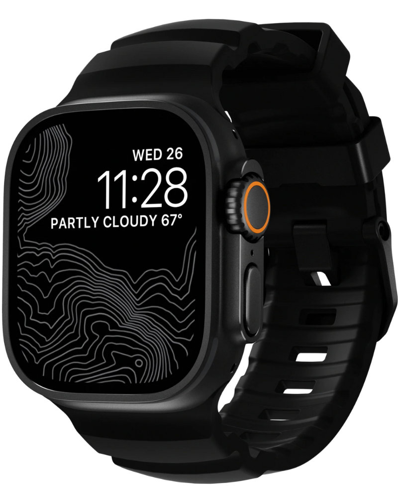 Ремешок Nomad Rocky Point Band Carbon Black для Apple Watch 46mm/49mm