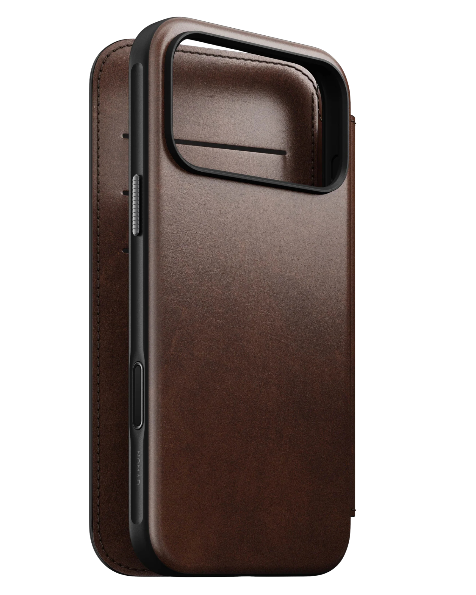 Шкіряний чохол-книжка Nomad Modern Folio Horween Rustic Brown для iPhone 17 Pro Max