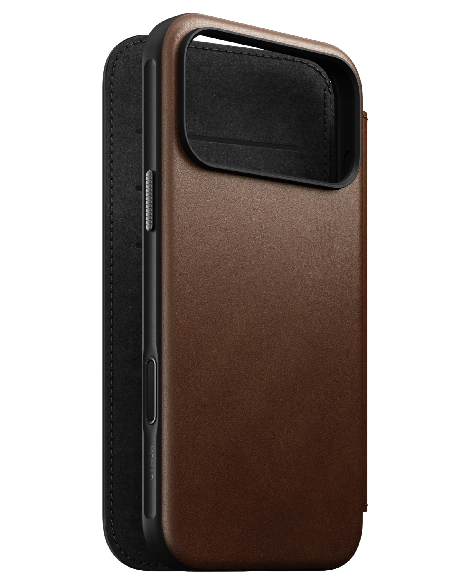 Шкіряний чохол-книжка Nomad Modern Folio Brown для iPhone 17 Pro Max
