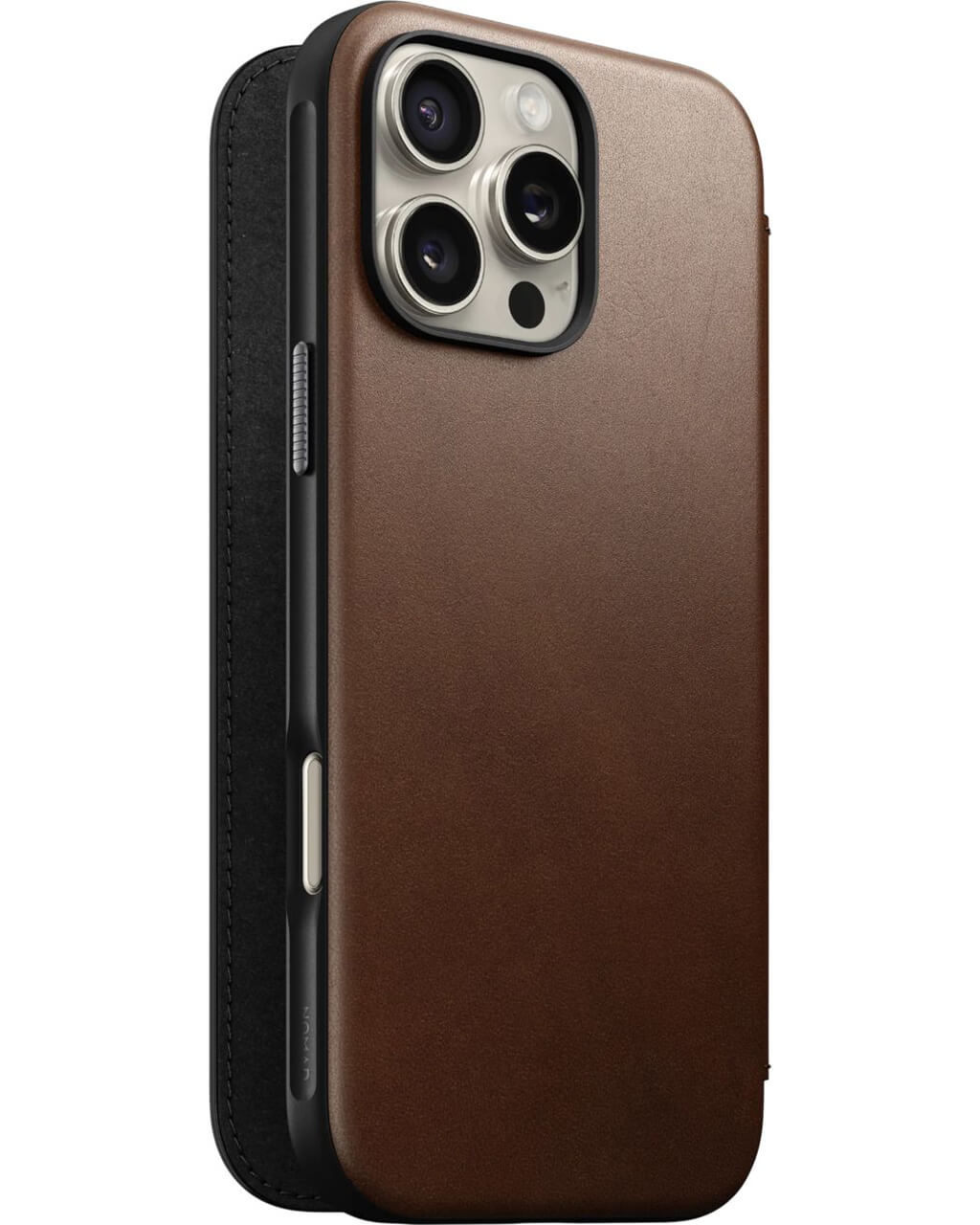 Чохол Nomad Modern Leather Folio Brown for iPhone 16 Pro (NM01679585)