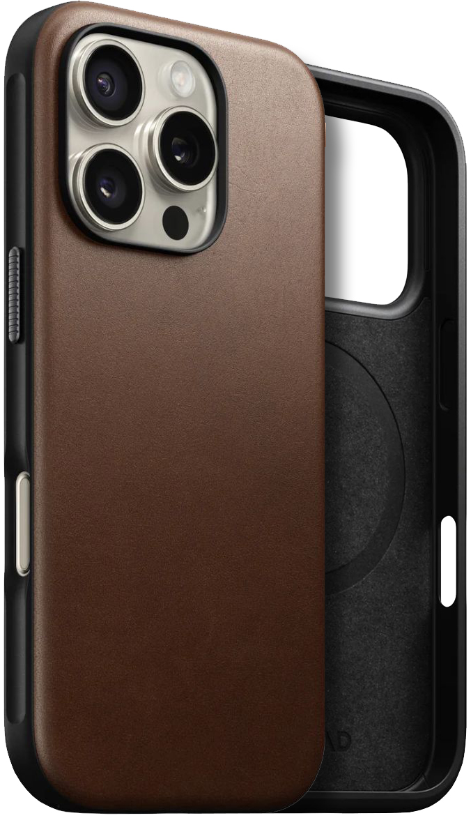Чохол Nomad Modern Leather Case Brown for iPhone 16 Pro Max (NM01692485)