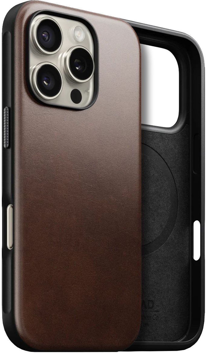 Чохол Nomad Modern Leather Case Rustic Brown Horween for iPhone 16 Pro Max (NM01689485)