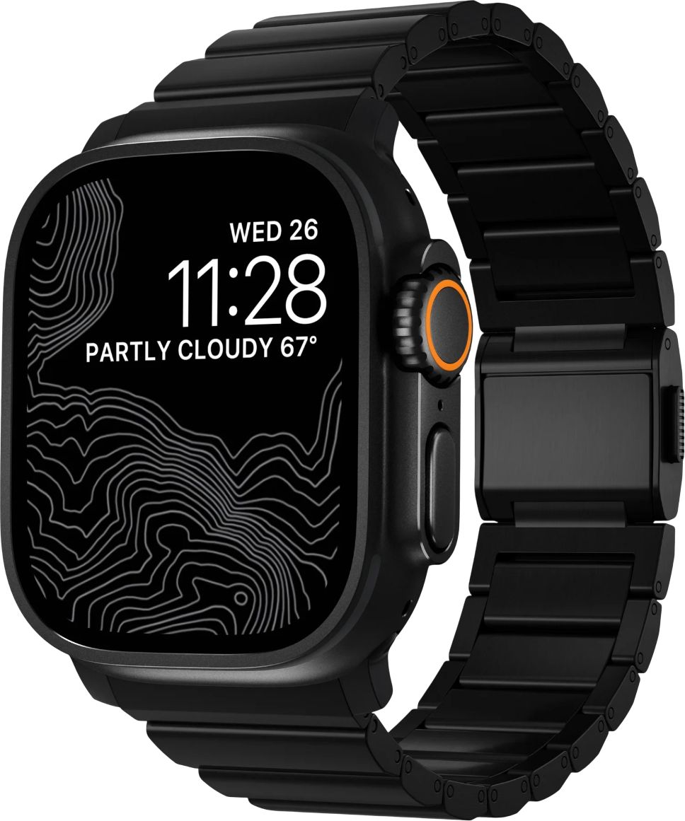 Ремінець Nomad Titanium Band Black Hardware Black 46mm/49mm (NM1A41BXT0)