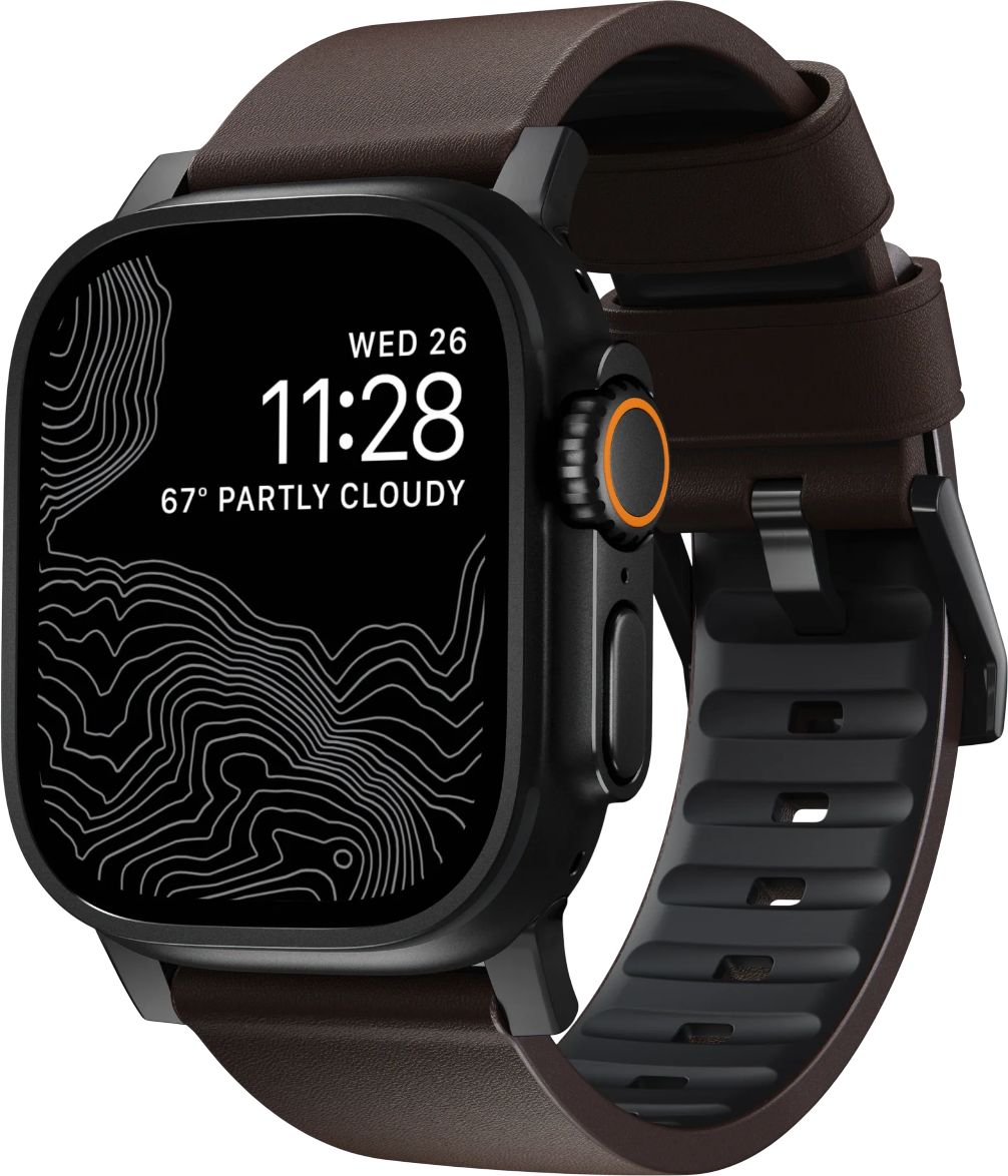 Nomad Active Band Pro Black Hardware Classic Brown 46mm/49mm