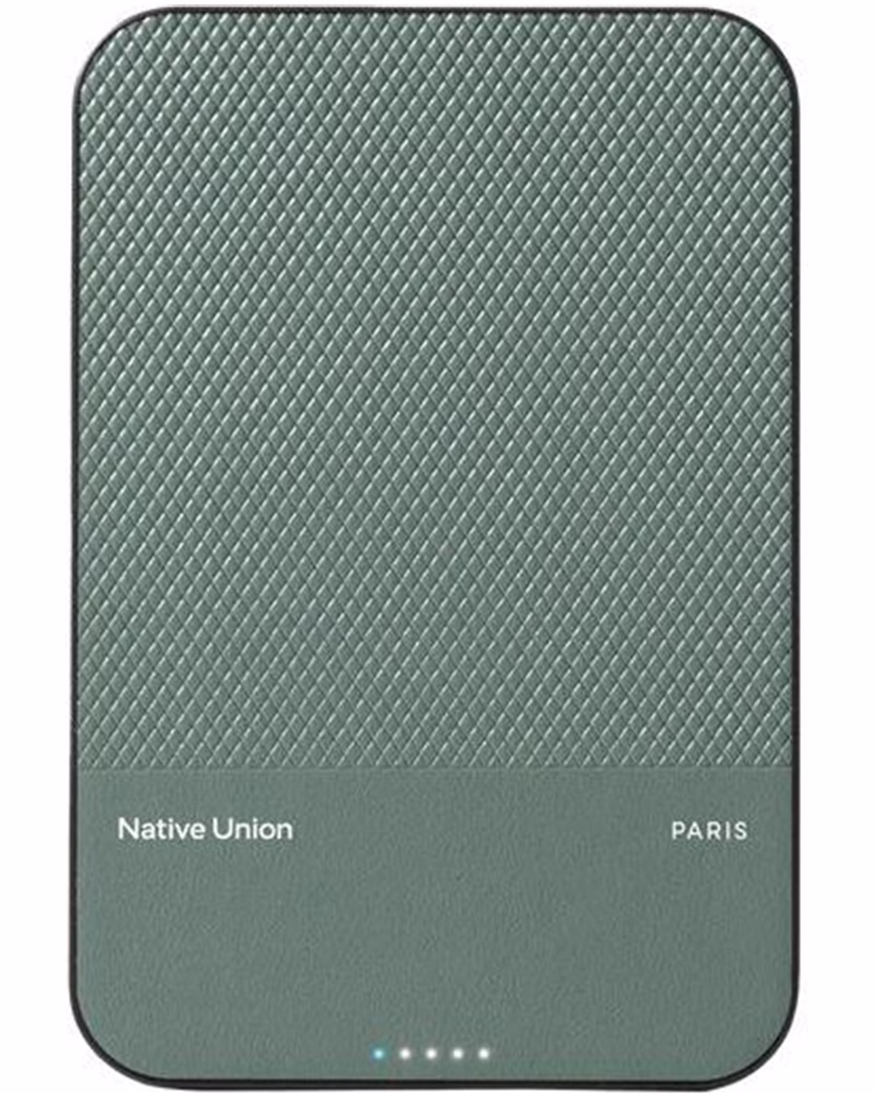 Портативна батарея Native Union (Re) Classic Qi2 5000 мАг Slate Green