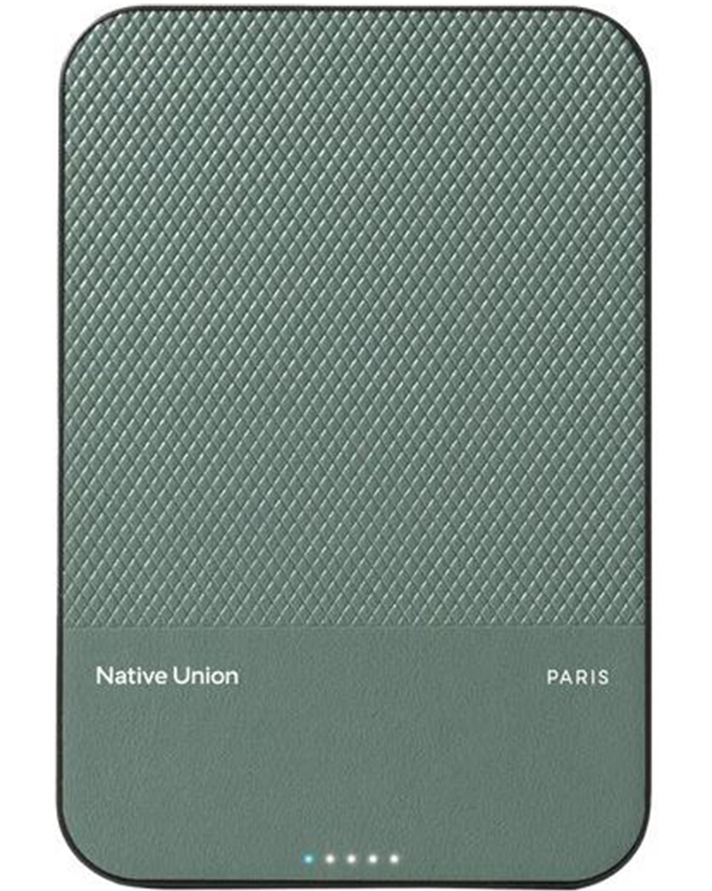 Портативная батарея Native Union (Re) Classic Qi2 5000mAh Slate Green