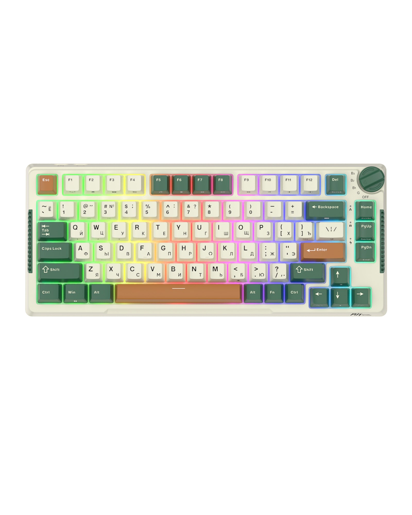 Клавіатура Royal Kludge H81 Wireless UA\RU\ENG Cherry Profile (Sky Cyan Switch) Timing Machine (RK-H81UARUENG-CHP-SCS-TM)