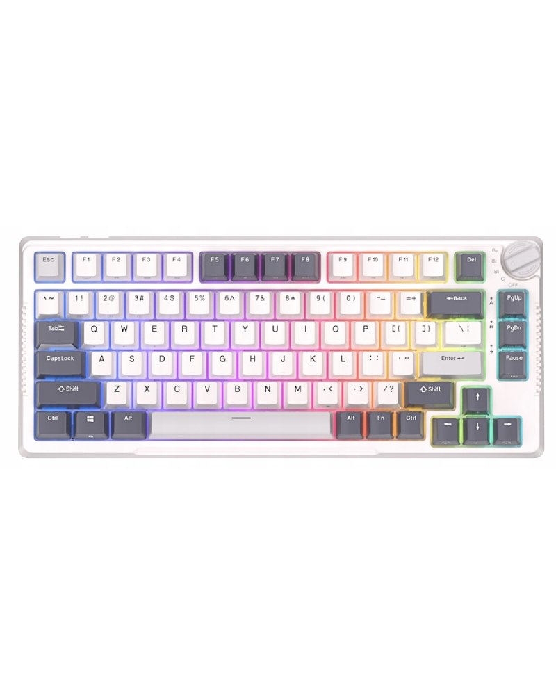 Клавиатура Royal Kludge H81 Wireless UA\RU\ENG Cherry Profile (Sky Cyan Switch) White Night (RK-H81UARUENG-CHP-SCS-WN)