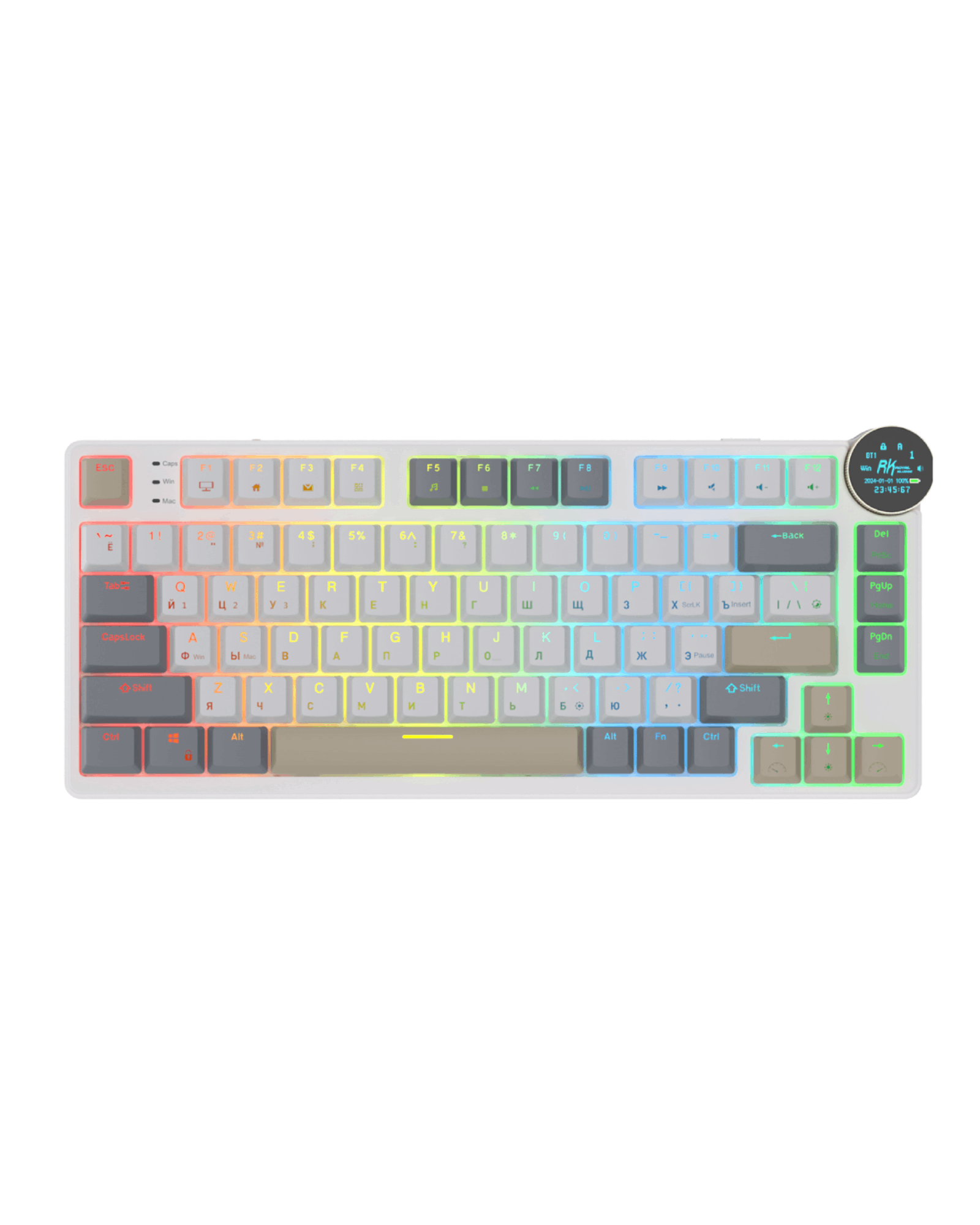 Клавіатура Kludge N80 Wireless UA\RU\ENG Cherry Profile (Brown Switch) Pearly Down (RK-N80UARUENG-CHP-BS-PD)