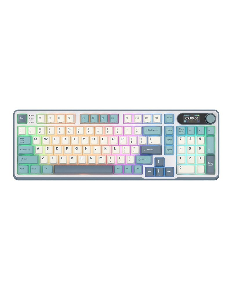 Клавиатура Royal Kludge S98 Wireless Keyboard UA\RU\ENG Cherry Profile (Brown Switch) Light Cloud (RK-S98UARUENG-CHP-BS-LC)