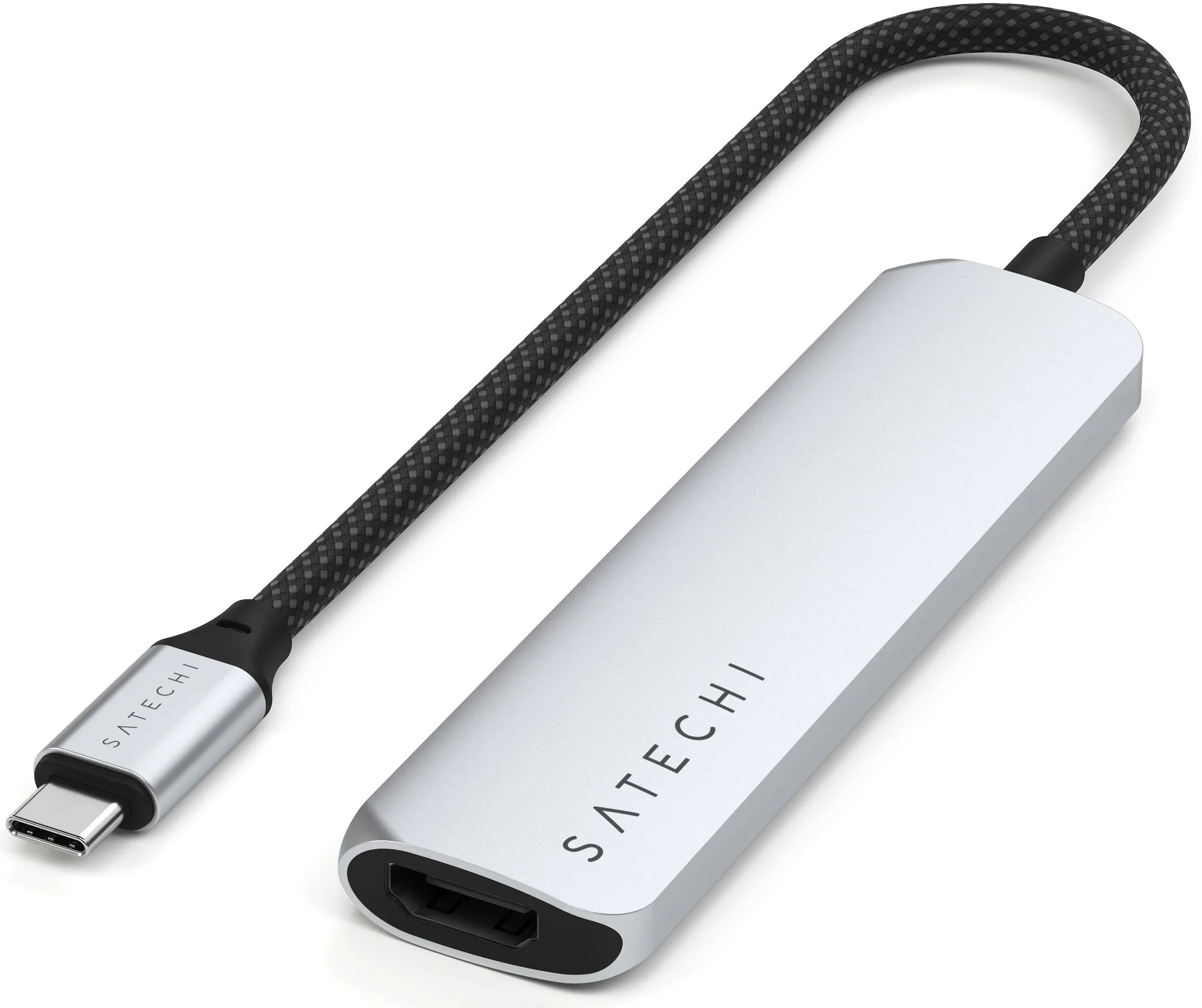Хаб Satechi 4-in-1 USB-C Slim Multiport Adapter 4K Silver