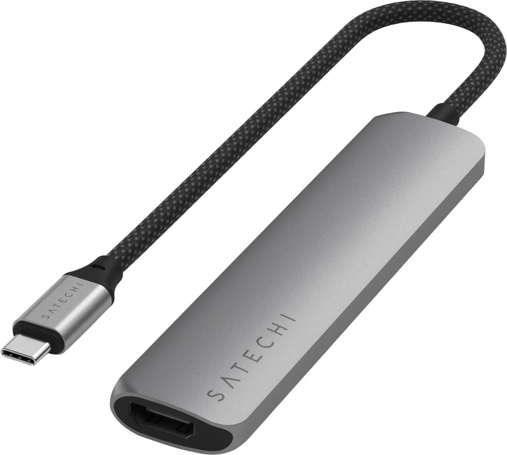 Хаб Satechi 6-in-1 USB-C Slim Multiport Adapter 4K Space Grey